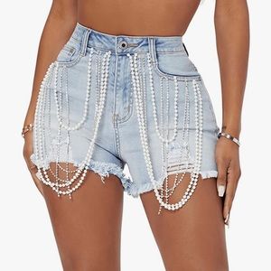 Size 28 bedazzled shorts. TTS